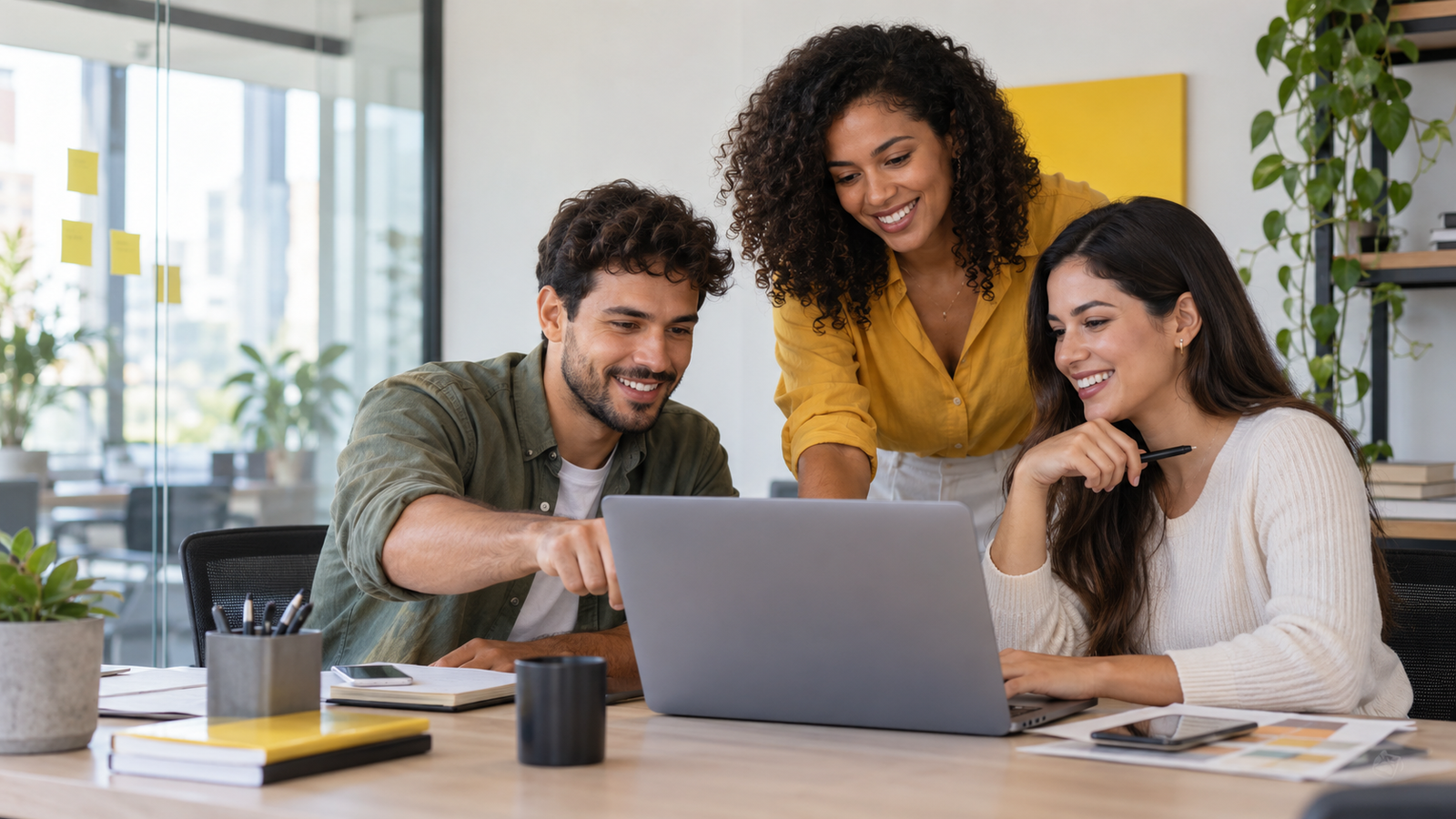 Equipe de marketing e e-commerce utilizando dados para tomar decisões